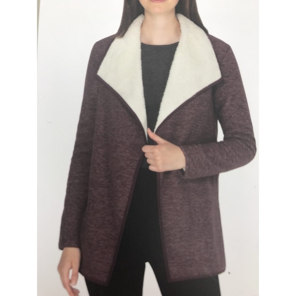 Nicole Miller Women’s Plum Open Sweater Size Large - Picture 6 of 6